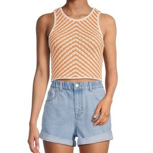 orange and white Gianni Bini tank